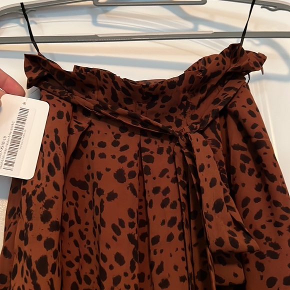 Cheetah Tie Midi Skirt-XS - Picture 3 of 7